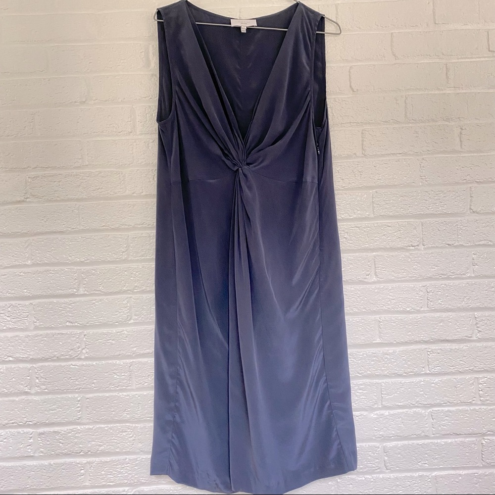 Adam Lippes Silk Twist Front Sheath Dress